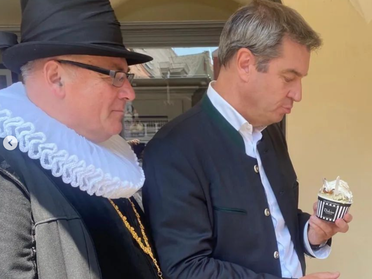 Eis für den Ministerpräsident: Dr. Markus Söder zu Besuch