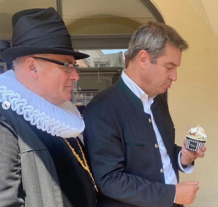 Eis für den Ministerpräsident: Dr. Markus Söder zu Besuch